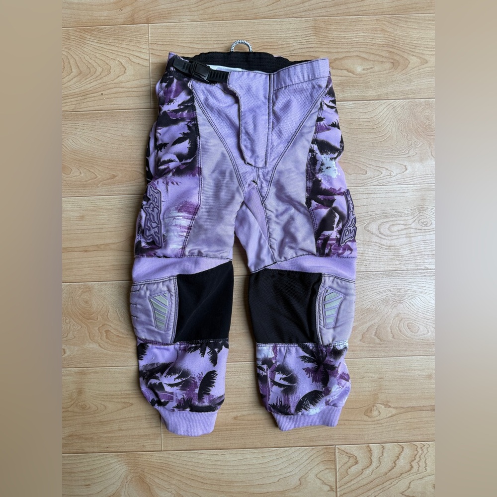 Fox 180 Motorcross Kids purple and Black Riding Pants